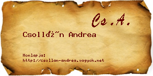 Csollán Andrea névjegykártya