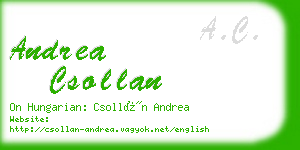 andrea csollan business card